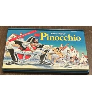 Pinocchio Tony Wolf Pop Up 3 Dimensional Children's Colorful Vintage Kids Book